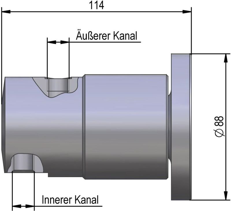 Röhm 2-Wege Drehdurchführung KKS/Luft - 1118080