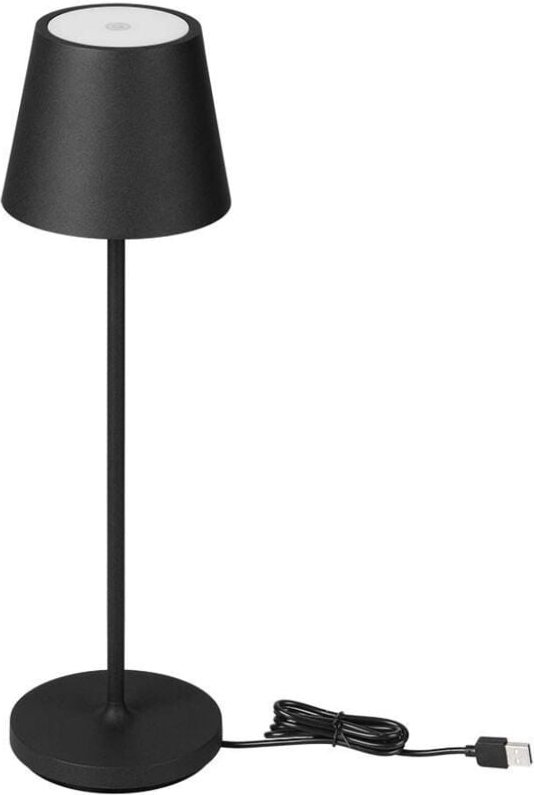 1,5 w LED-Tischleuchte, Schwarz, Aluminium, mit kabellosem Ladegerät und Touch-Dimmung, Warmweiß, IP54 - V-tac
