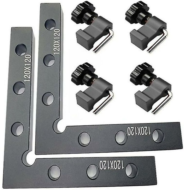 Woosien - 90 Grad rechtwinklige Befestigungsklemme, für Holzbearbeitungswerkzeuge 120 x 120 mm