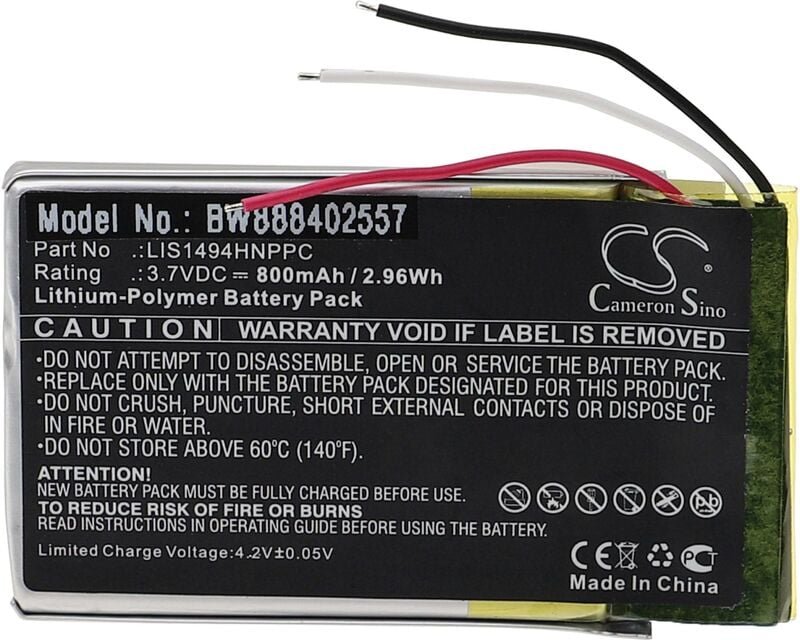 Vhbw - Akku Ersatz für Sony LIS1494HNPPC für Wireless Headset Kopfhörer (800 mAh, 3,7 v, Li-Polymer)