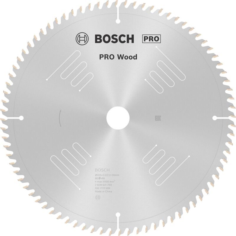 Pro Wood Kreissägeblatt, 305 x 3,2 x 30 mm, T80 - Bosch