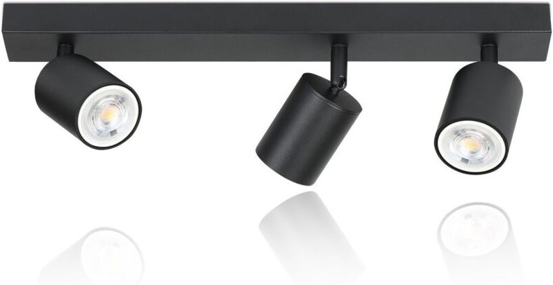 Deckenlampe 2 Flammig Deckenstrahler Schwarz - Flur Deckenleuchte GU10 Modern Deckenspot Schwenkbar 350° MAX.25W Wandstr...