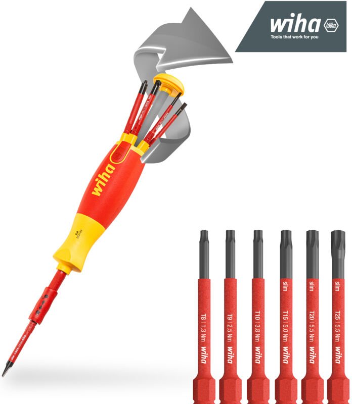 Schraubendreher Set LiftUp electric 6-tlg. mit verstaubarem Bit Set (41157) i Schraubenzieher Satz mit Bit Magazin aus s...