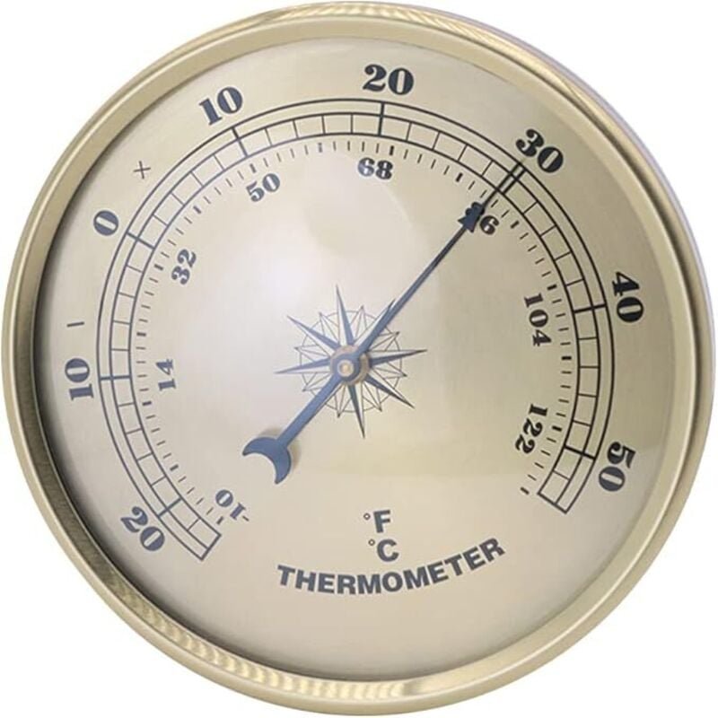 Ahlsen Innen- und Außenthermometer, 90 mm, Innen- und Außenfeuchtigkeit, Lufttemperaturüberwachung, Klimaanlage, Luftfeu...