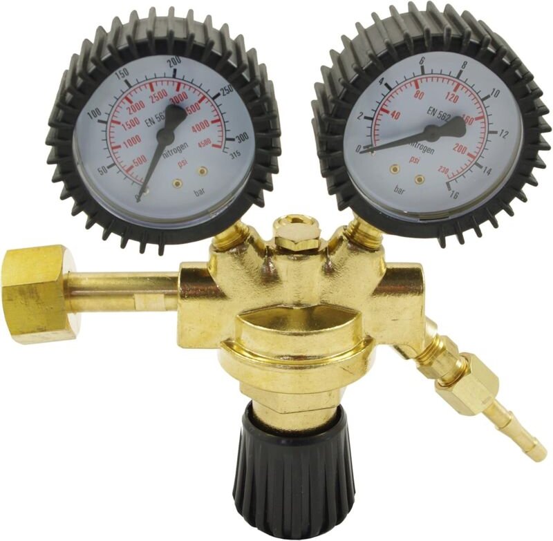 Gasdruckminderer - Absperrventil - Argon CO2 MIG MAG WIG - Schutzgas - Schweißgerät