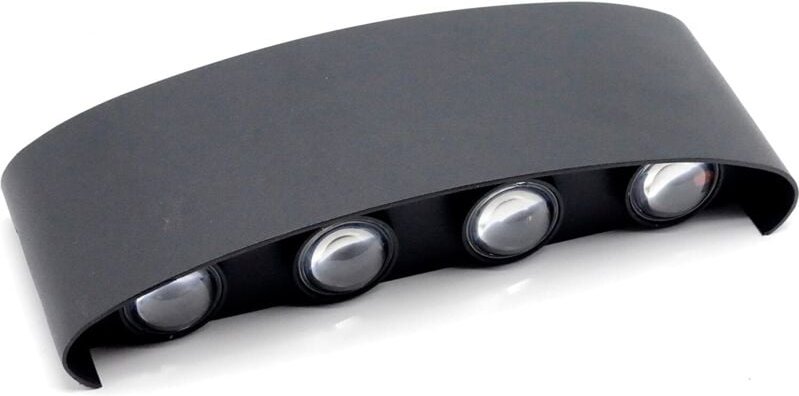 LED-Badezimmerspiegel-Frontleuchte, Doppelkreis, Schwarz, 8 W, warmweißes Licht, 85 V – 220 V