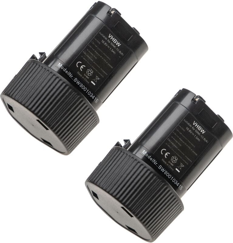 Thumbnail - Vhbw - 2x Akku kompatibel mit Makita WT01W, WT01, WT01Z, UM164DWEXL, UM164DZ Werkzeug (1500 mAh, Li-Ion, 10,8 v)