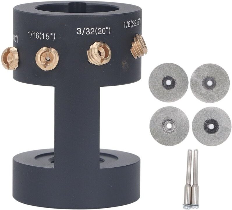 Schleifkopf für Wolframelektrodenschärfer, Aluminium, Mehrere Winkel, WIG-Schweißelektrodenschleifer, Drehwerkzeugsatz m...