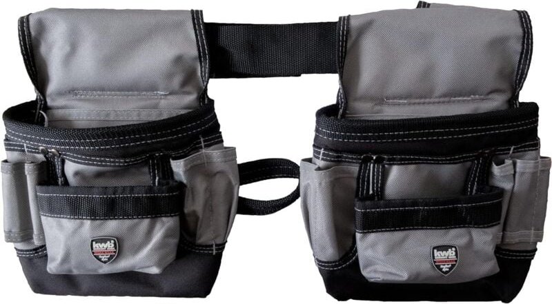 Werkzeug-Tasche (2-teilig, mit Nylon-Gürtel), 19 x 8.5 x 21 cm - KWB