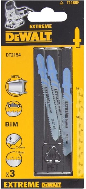 Dewalt - DT2154-QZ Stichsägeblatt für Metall 86,5 x 1,7 mm 3 Stück