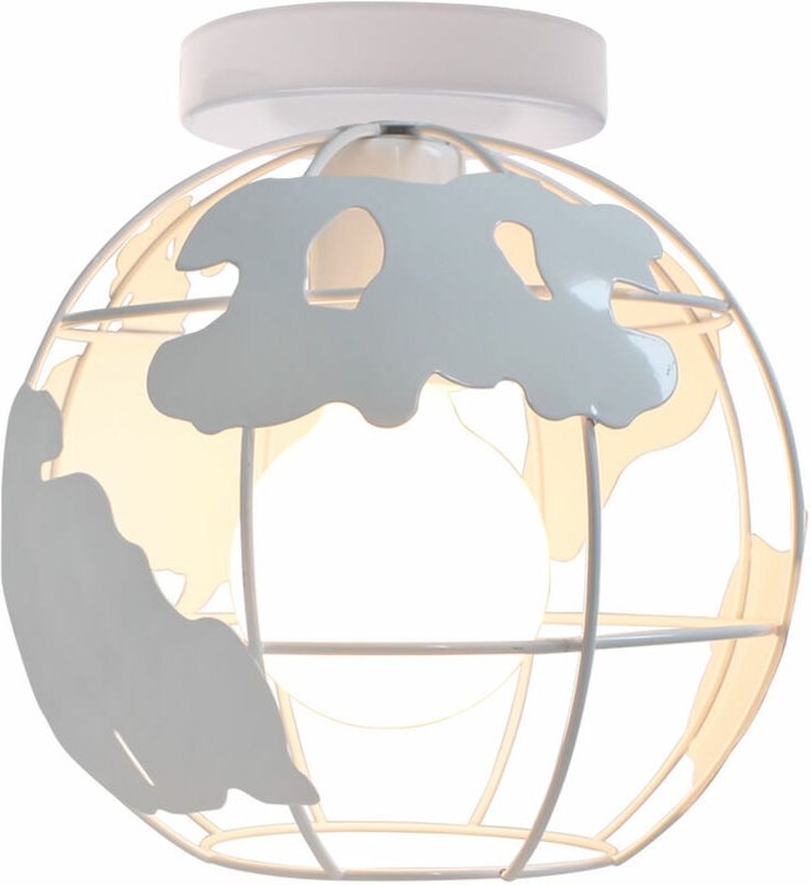 Axhup - Deckenleuchte Kugel, Deckenlampe im Ø20cm Globus Design, Industrielle Kronleuchter mit Eisen Käfig für Wohnzimme...