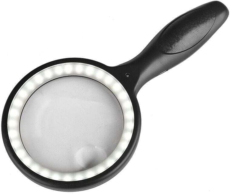 Loupe, Loupe Lecture 30X 60X La Loupe mit 33 LED-Lupe LED-Lupe in Englisch - Méga Loupe De Lecture Eine wiederaufladbare...