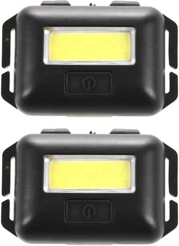 2X Cob LED Mini Scheinwerfer Lampe Scheinwerfer 3 Regen Stirn Lampe Lampe Kopf Außen Camping Angeln Schwarz