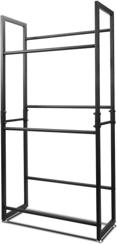 Getränkekistenregal Getränkeständer für 6 Kisten Schwarz 71x30x140cm - Swanew