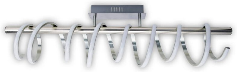 Naeve BELLEZA Dimmbare integrierte LED-Deckenleuchte, halbbündig, Satin-Nickel, 2783 K