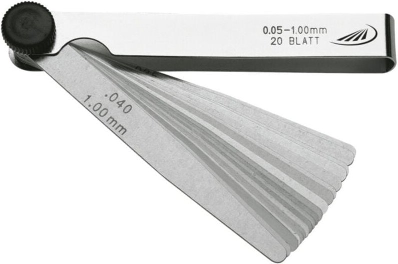 Helios Preisser - Präzisions-Fühlerlehre 32 Blatt, 0,03-1,0 mm hp