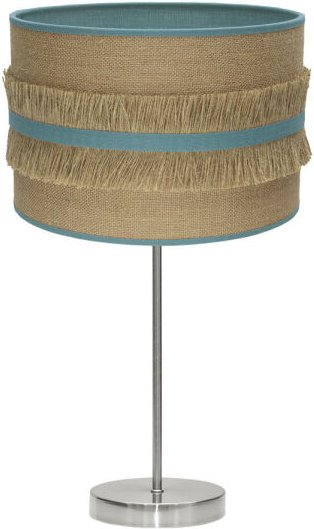 Natalia große Tischleuchte 1xe27 nickel/sac-türkis 62x30x30 cm