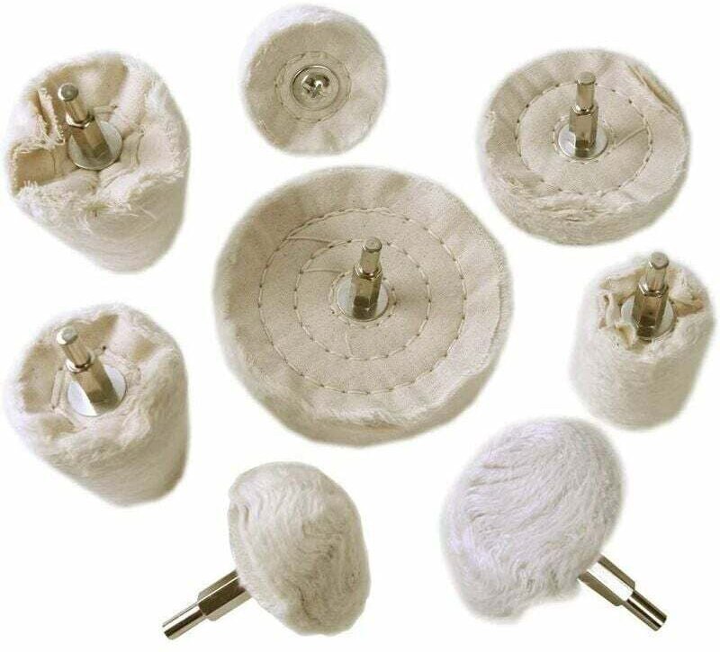 Aluminium-Bohrer-Polierset, Aluminium-Polierset, Polierscheibenbürste für Bohrer, Chrom, Edelstahl, Alu-Metall, 8 Stück