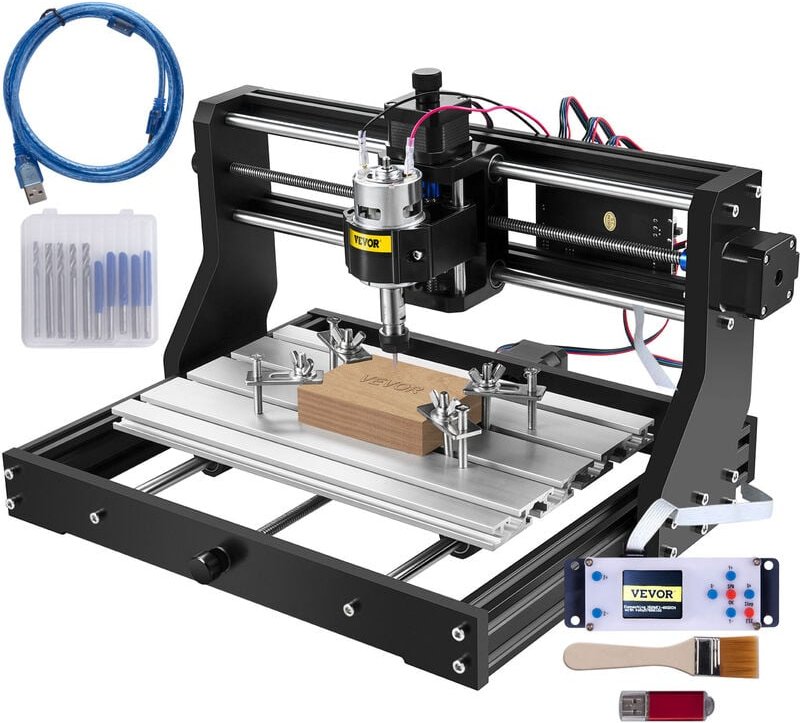 Thumbnail - Vevor cnc 3018 diy Graviermaschine Pro 300x180x45mm Engraving Machine 3 Achse Mini Lasergravierer mit grbl Steuerkarte u...