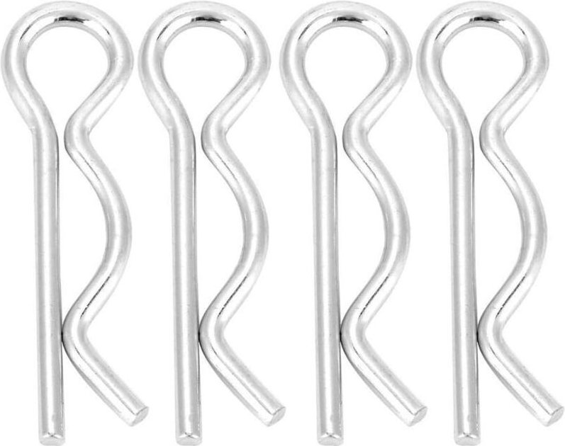 10 Stück verzinkte Eisen-Schlüsselclips Typ R mit Feder, verzinkten Halteplatten, 2,5 x 45 mm