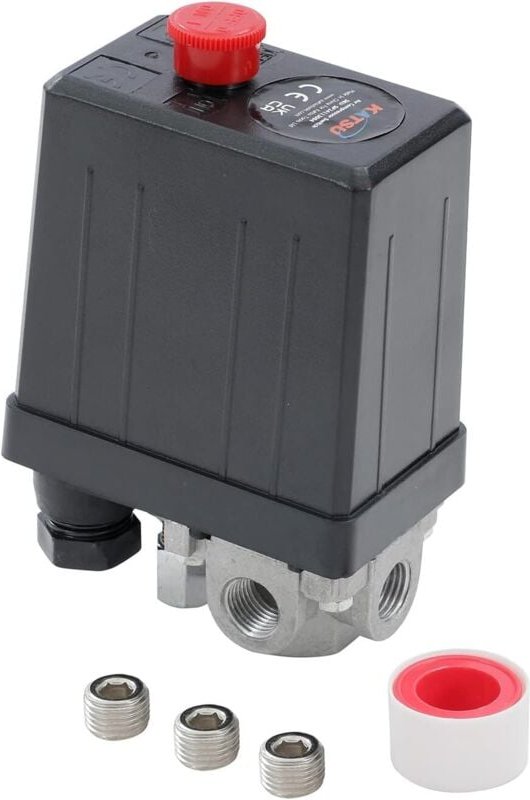 Thumbnail - Luftkompressor-Druckschalter, G1/4 Zoll, 220 V, 16 A, 3 Anschlüsse, einphasig, für Luftkompressor-Pumpen-Steuerventil