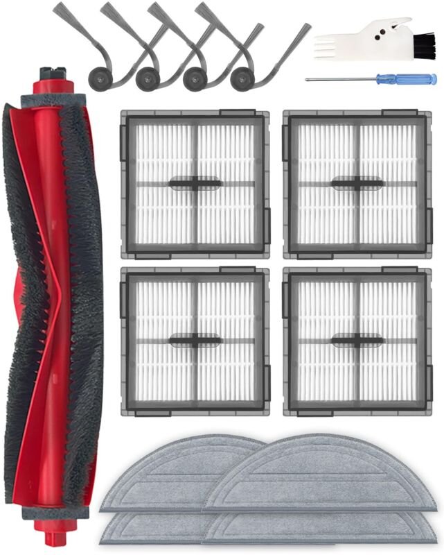 15 Ersatzteile für Roborock Q10 S5/Q10 S5+ Saugroboter, Zubehör-Set mit 1 Hauptbürste, 4 Seitenbürsten, 4 HEPA-Filtern, ...