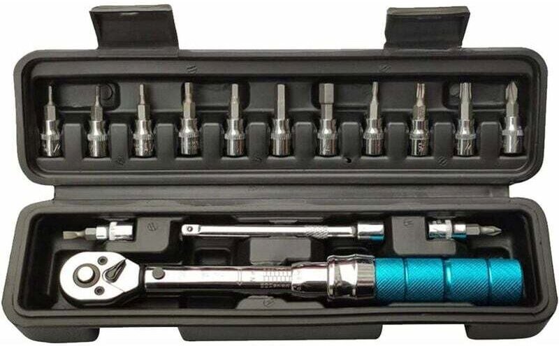Mini-Drehmomentschlüssel für Fahrräder, verstellbar, Fahrrad-Reparatur-Werkzeugsatz, 1/4 Zoll, 2–24 Nm, Ratsche, mechani...
