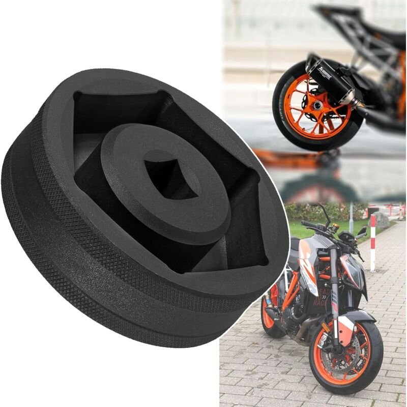 Steckschlüssel für Hinterradmuttern der KTM 1290 Super Duke, flache Passform mit 60-mm-Sechskantnuss 1/2"-D-Nuss.