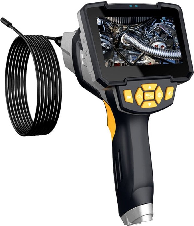 1080P-Endoskopkamera, HD-Industrie-Endoskop-Inspektionskamera mit Doppelobjektiv, wasserdichtes IP67-Pipeline-Endoskop m...