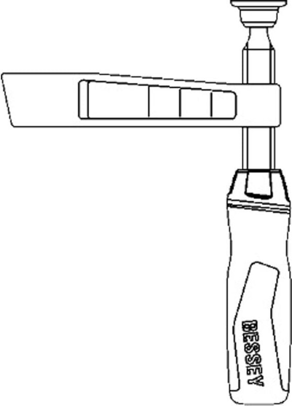 Unterteil kpl. tgk m. 2K-Griff (Auslad. 120 mm) - 3101838 - Bessey