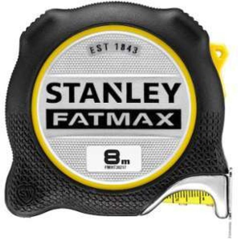 Stanley Rollbandmaß FatMax Xtreme 8 m-32mm Bandbreite, Genauigkeit ii, Fingerbremse, doppelseitige Skalierung