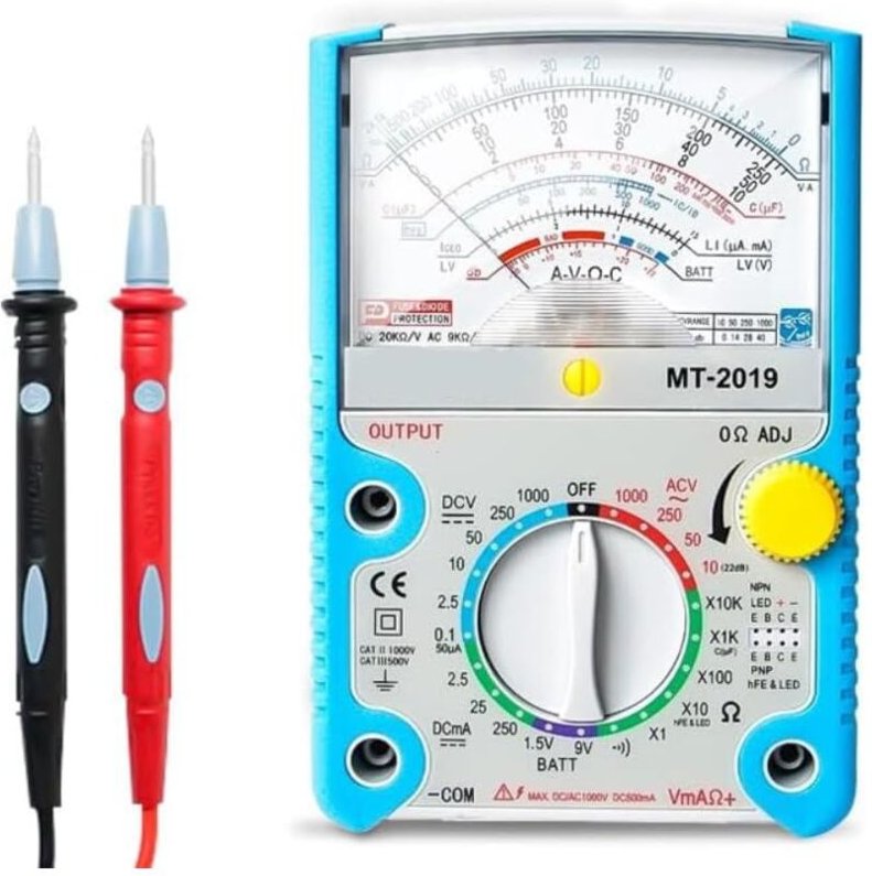 Analoges Multimeter, Voltmeter, Amperemeter, Zeiger-Multimeter-Tester, analoges Voltmeter, Spannungsprüfer, Kapazitätsme...