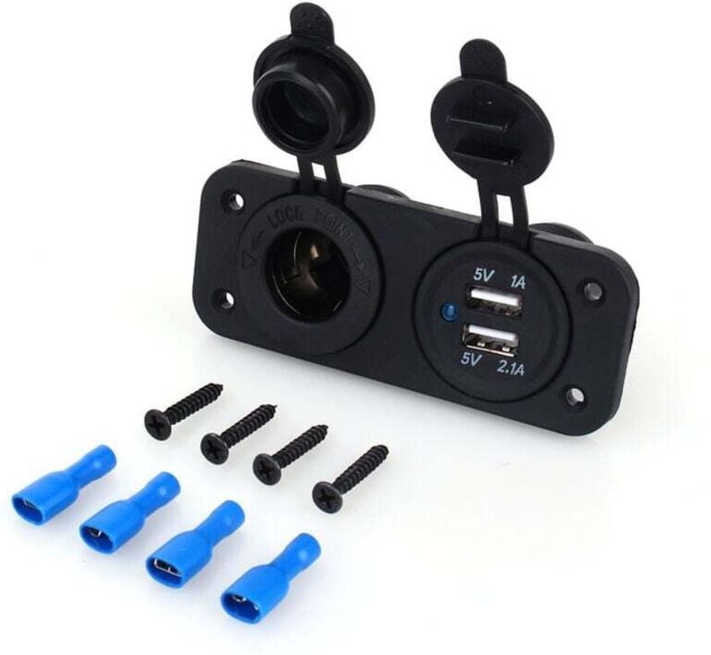 SNQ - Dual usb Auto Auto Allume-zigarette Buchse Splitter 12V Chargeur Power Adapter Outlet