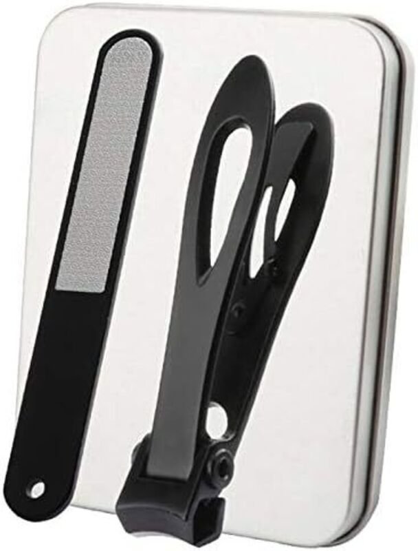 Spritzschutz-Nagelknipser-Set aus Edelstahl mit großer Öffnung, 2-teilig - Sollbry