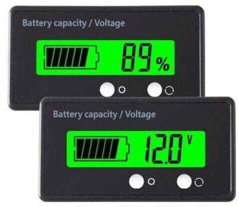 Shining House - dc 12V Batteriemessgerät, Batteriekapazitätsspannung, Batteriemonitore, Blei-Säure- und Lithium-Ionen-Ba...