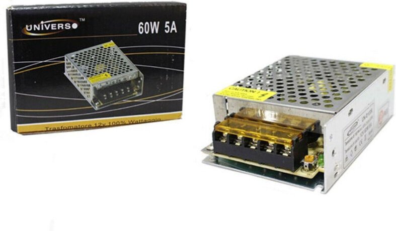 Trade Shop Traesio - Trade Shop - 12V 5 switch transformer 60 watt top qualität S-5AA -