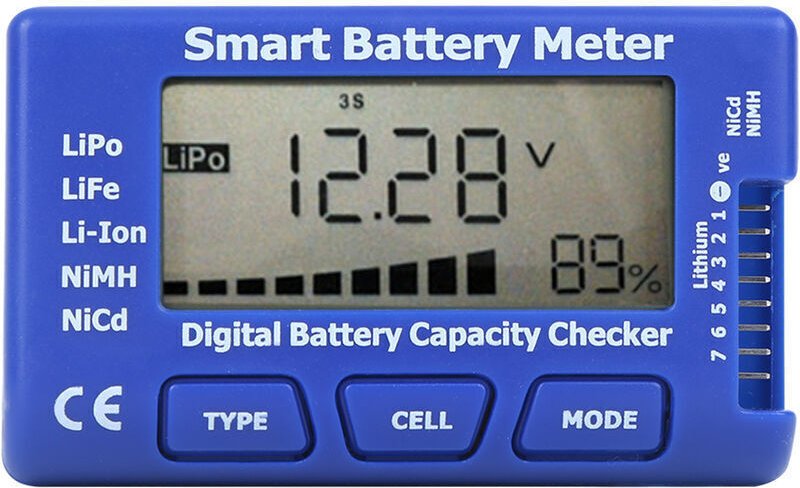 Intelligentes digitales 5-in-1-Batteriemessgerät, Batteriekapazitätsprüfer mit LCD-Bildschirm