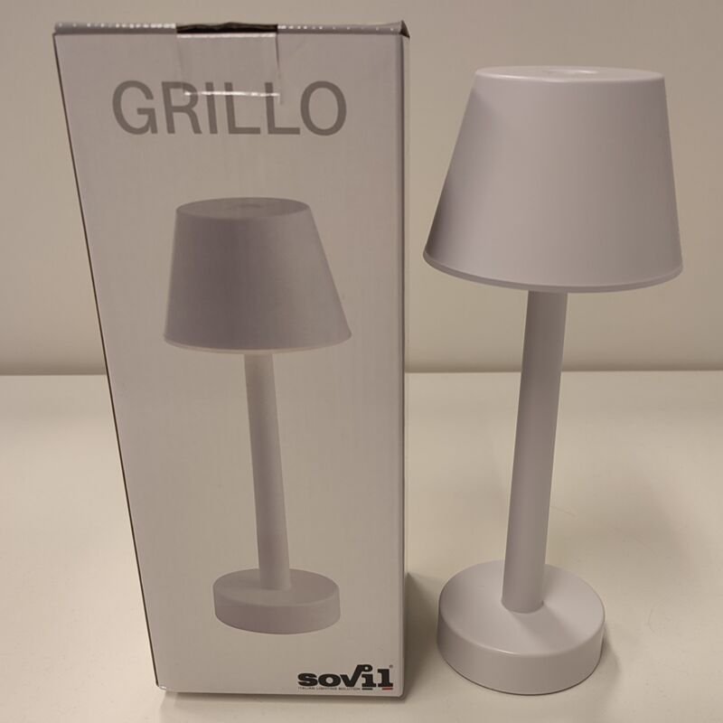 Wiederaufladbare led-tischleuchte grillo 3w 3000k weiß - 97901/02 - Sovil