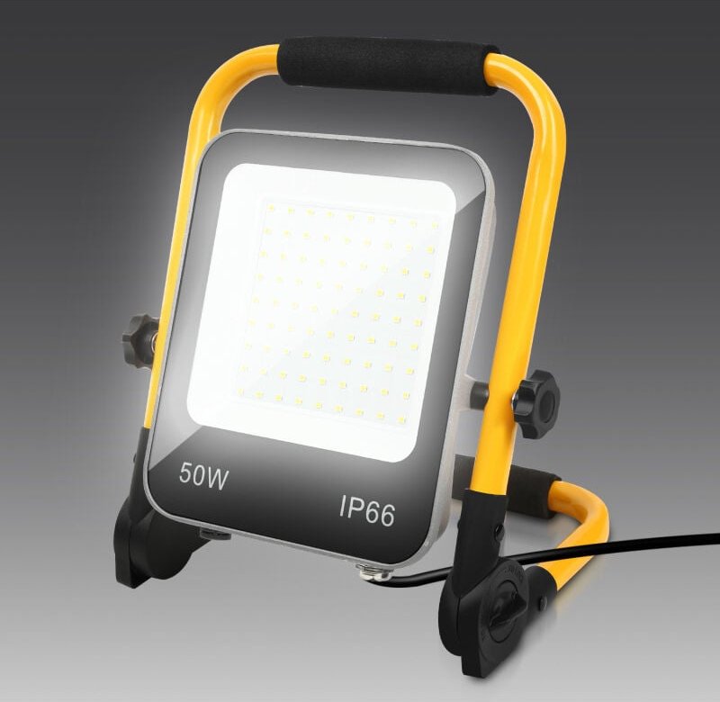 Swanew led Baustrahler 50W Kaltweiß Arbeitsleuchte Bauscheinwerfer Austellenlampe led Fluter Floodlight