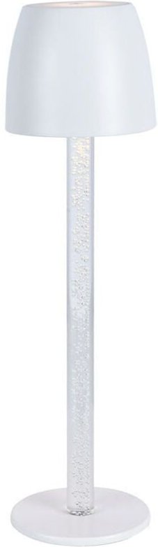 V-TAC 3W LED Tischleuchte Schwarz und Transparent Wiederaufladbar, Touch Dimmbar Warmweiß