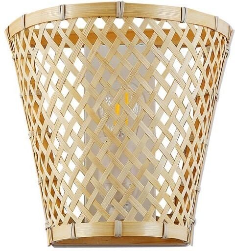 Wandleuchte aus Weidengeflecht 'Pani'.