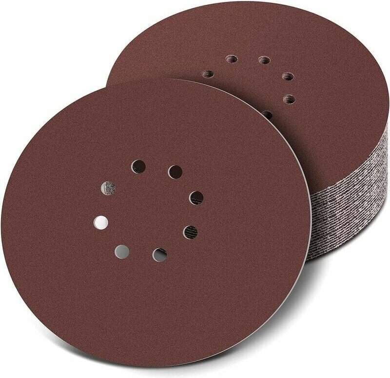 Schleifscheiben 225 mm, 8 Löcher, Körnung 120, für Giraffe Dry Sander -, Packung mit 40 Stück