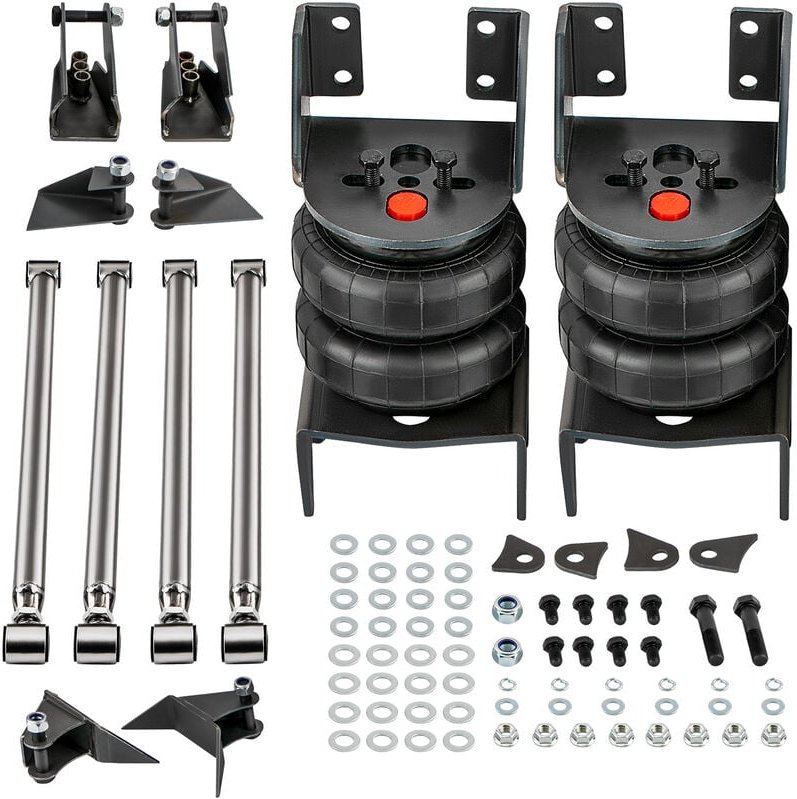 Universal Hinten Triangulated 4 Link Kit mit 2500 lbs Federbalg + HalterungenUniversal Rear Triangulated 4 Link Kit Brac...