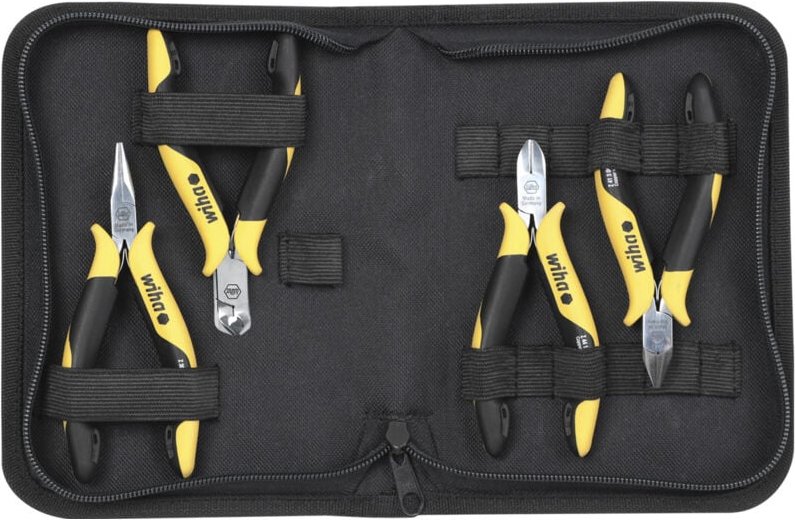 Zangen Set Professional esd (33507), 4 tlg., 2xSeitenschneider/ 1xSchrägvornschneider/ 1xFlach Rundzange, Zangensatz für...