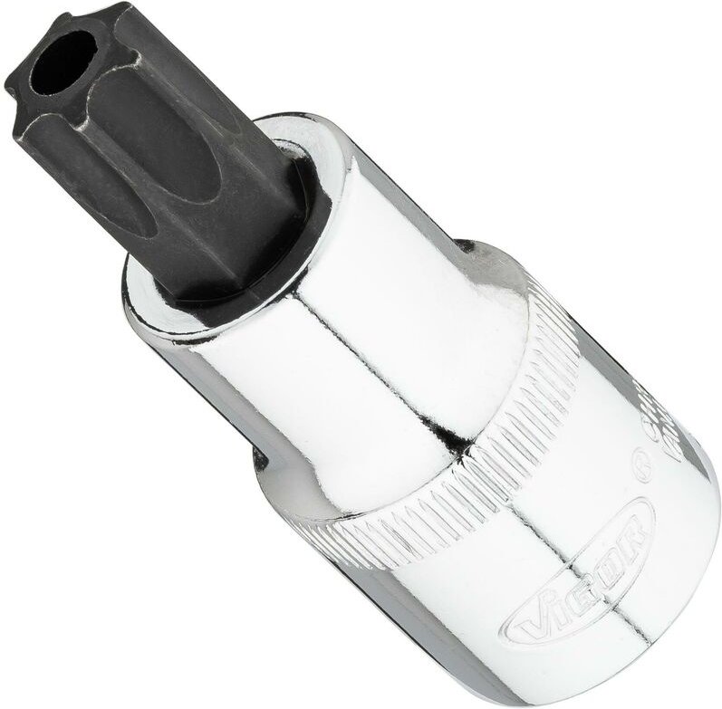 Vigor - t Schraubendreher-Einsatz ∙ V7055-T55H ∙ 1/2 Zoll (12,5 mm) Vierkant hohl ∙ Tamper Resistant torx® Profil ∙ sw T...