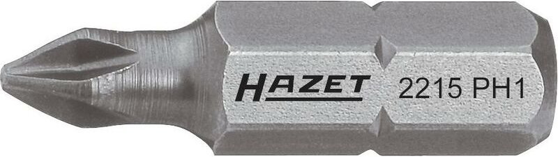 Bit 2215-PH1 ∙ 1/4 Zoll (6,3 mm) Sechskant massiv ∙ Kreuzschlitz Profil ph ∙ sw PH1