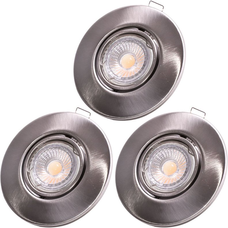 Eglo - 3x led Einbau Decken Strahler nickel Flur Wohn Schlaf Zimmer Spot Lampe beweglich Tween Light 78704 Karton beschä...