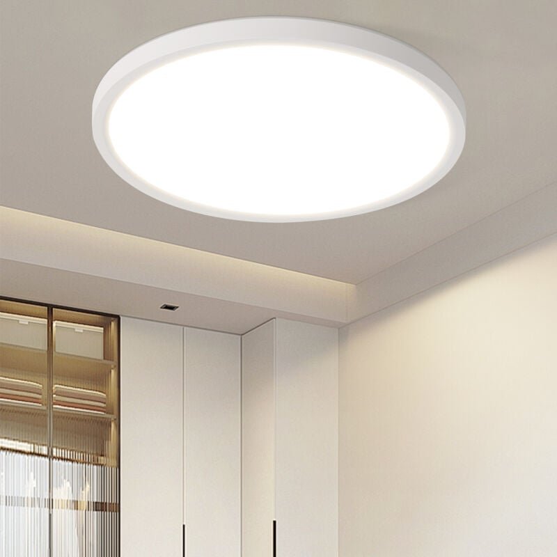 Gbly - Deckenlampe led Deckenleuchte Badezimmer - Badezimmerlampe Flach Ø30cm Küchenlampe Rund Schlafzimmerlampe Weiß De...