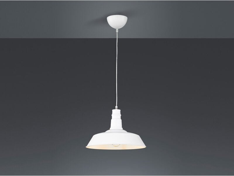 Retro Pendelleuchte will Lampenschirm Metall Weiß ø 36cm