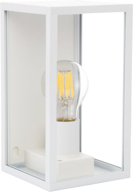 Sklum - Außenwandleuchte aus Aluminium und Glas Delha Weiss